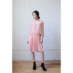 ABS by Allen Schwartz | Pleated popover dress